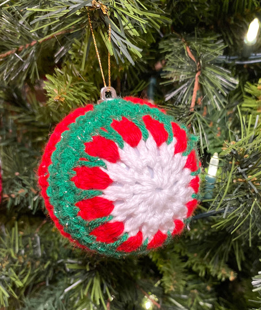 Grandma Wilma’s Vintage Hand Knit Christmas Ornament North Star