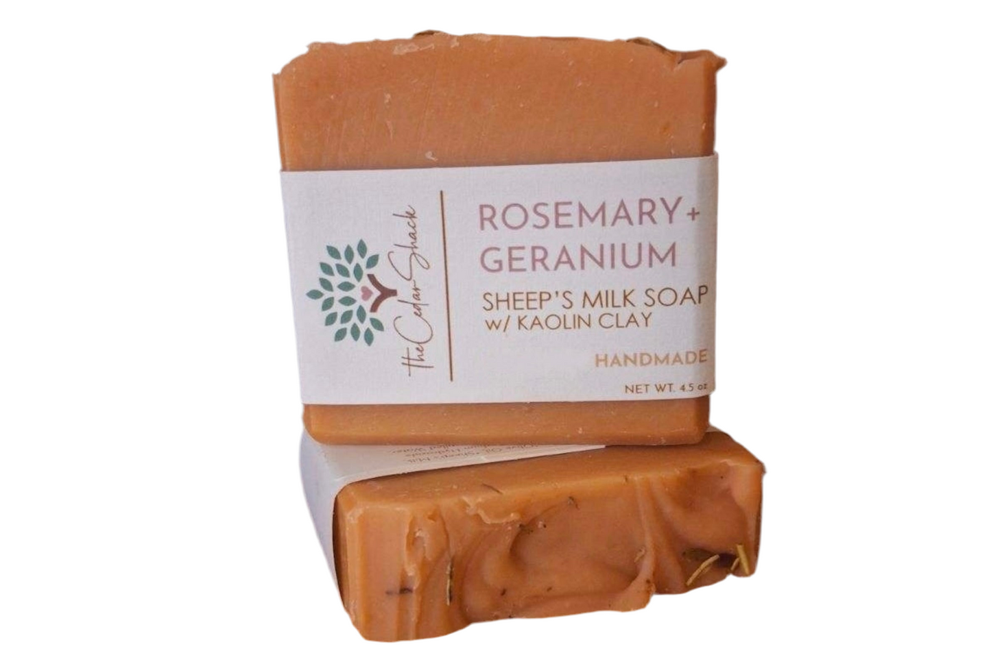 Rosemary & Geranium Sheep Milk Soap w/ Kaolin Clay