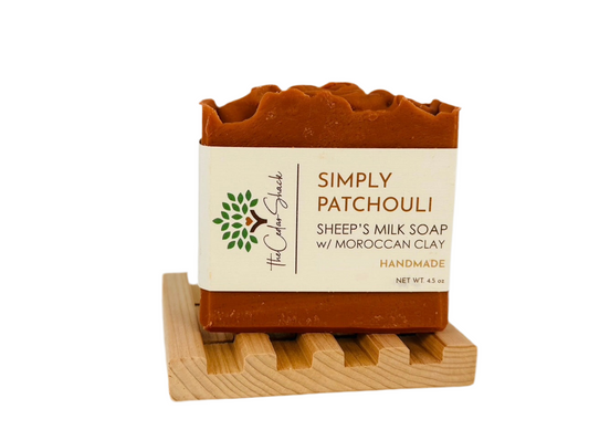 Simply Patchouli Sheep Milk Soap w/ Moroccan Clay