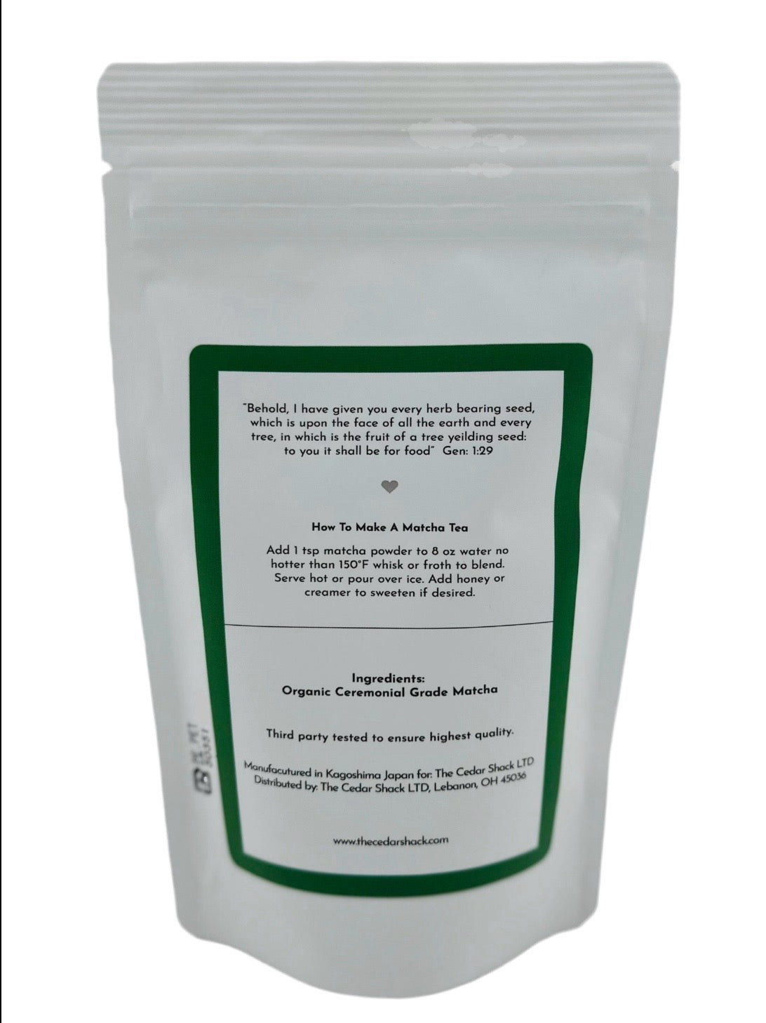 Medium Bag 100g Ceremonial Grade Matcha (50 servings)