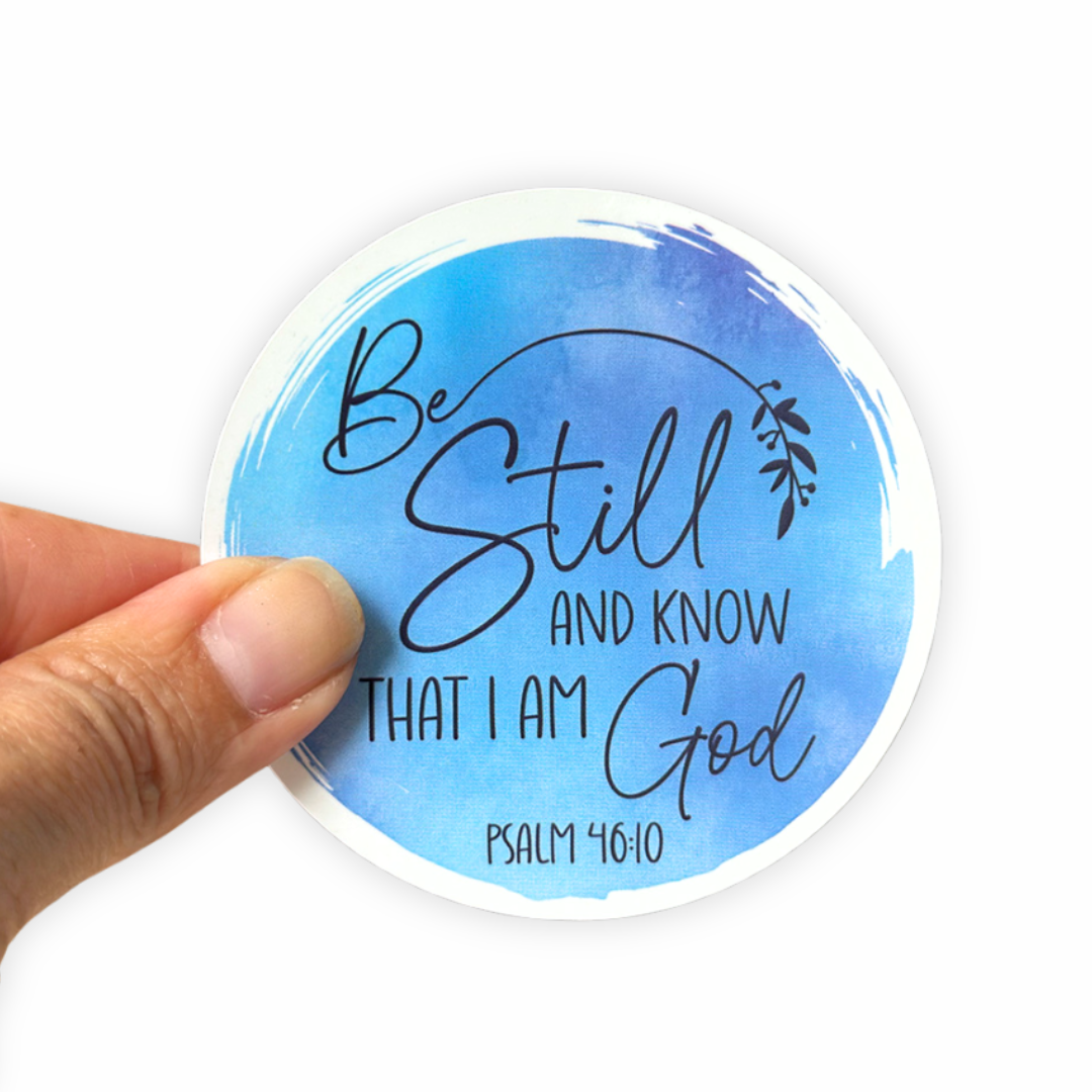 Be Still Blue - Christian Sticker