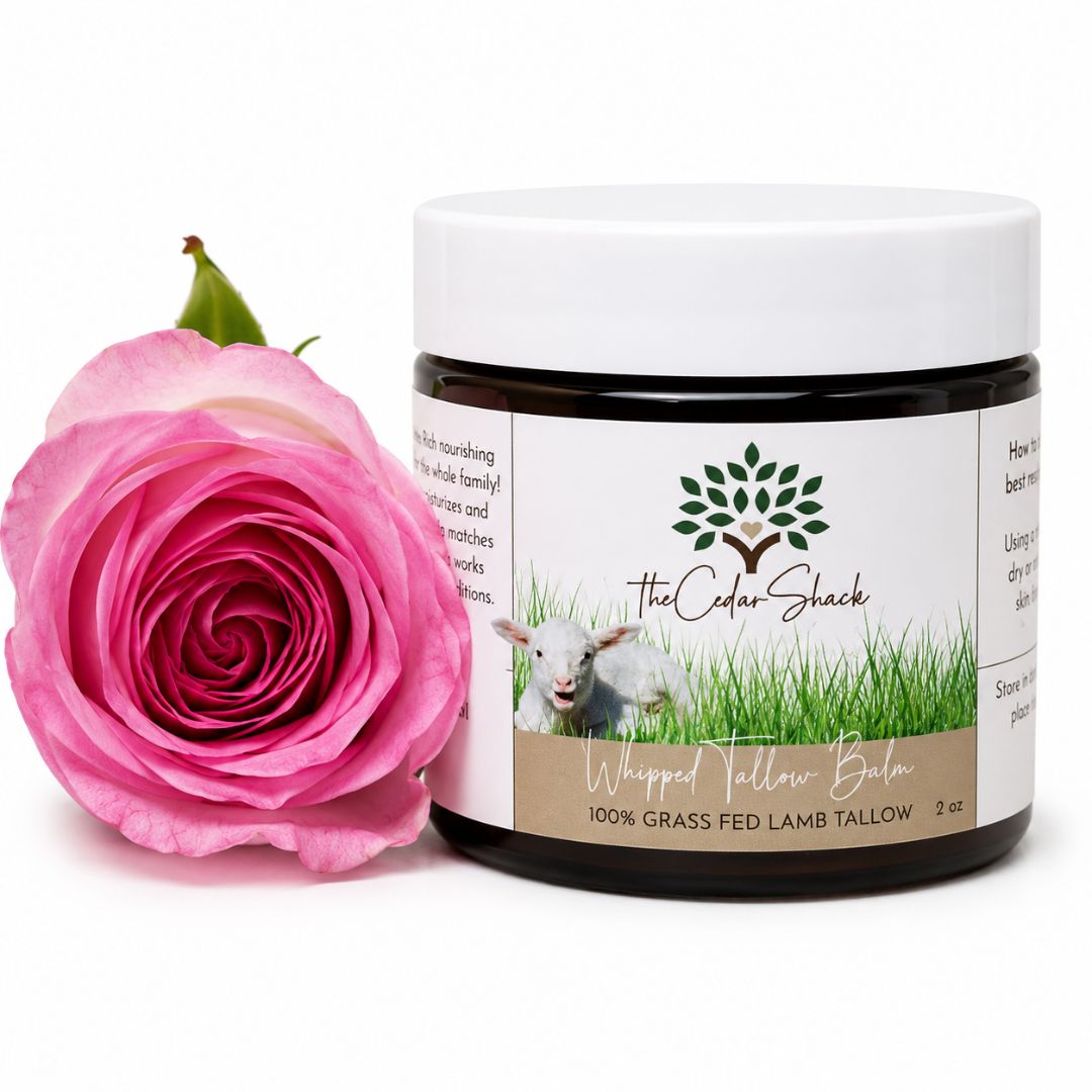 Bulgarian Rose Whipped Tallow 2oz 100% Grass Fed Lamb
