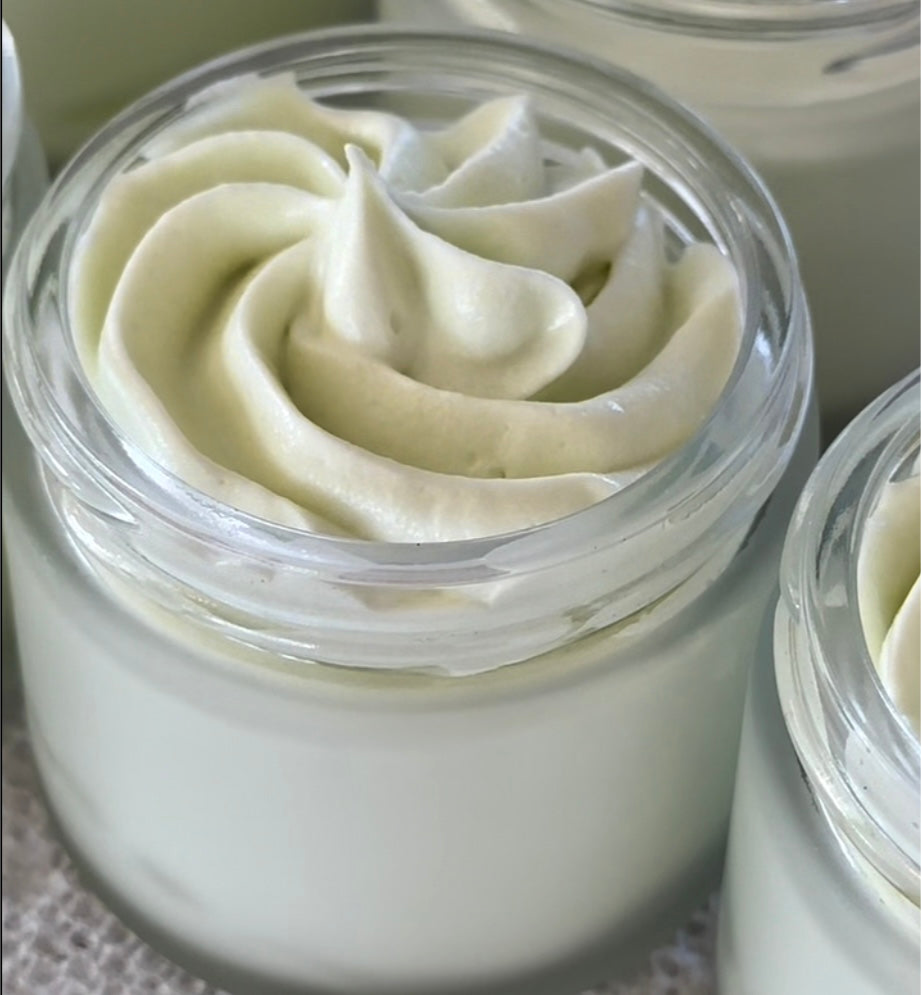 Whipped Lamb Tallow Body Balm, Mint Matcha Latte 2oz