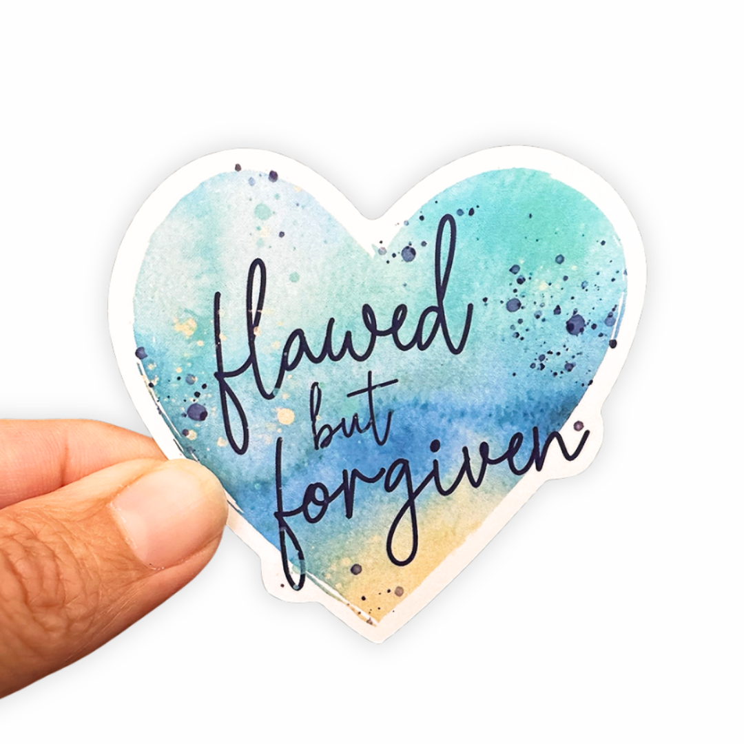 Flawed But Forgiven - Christian Sticker