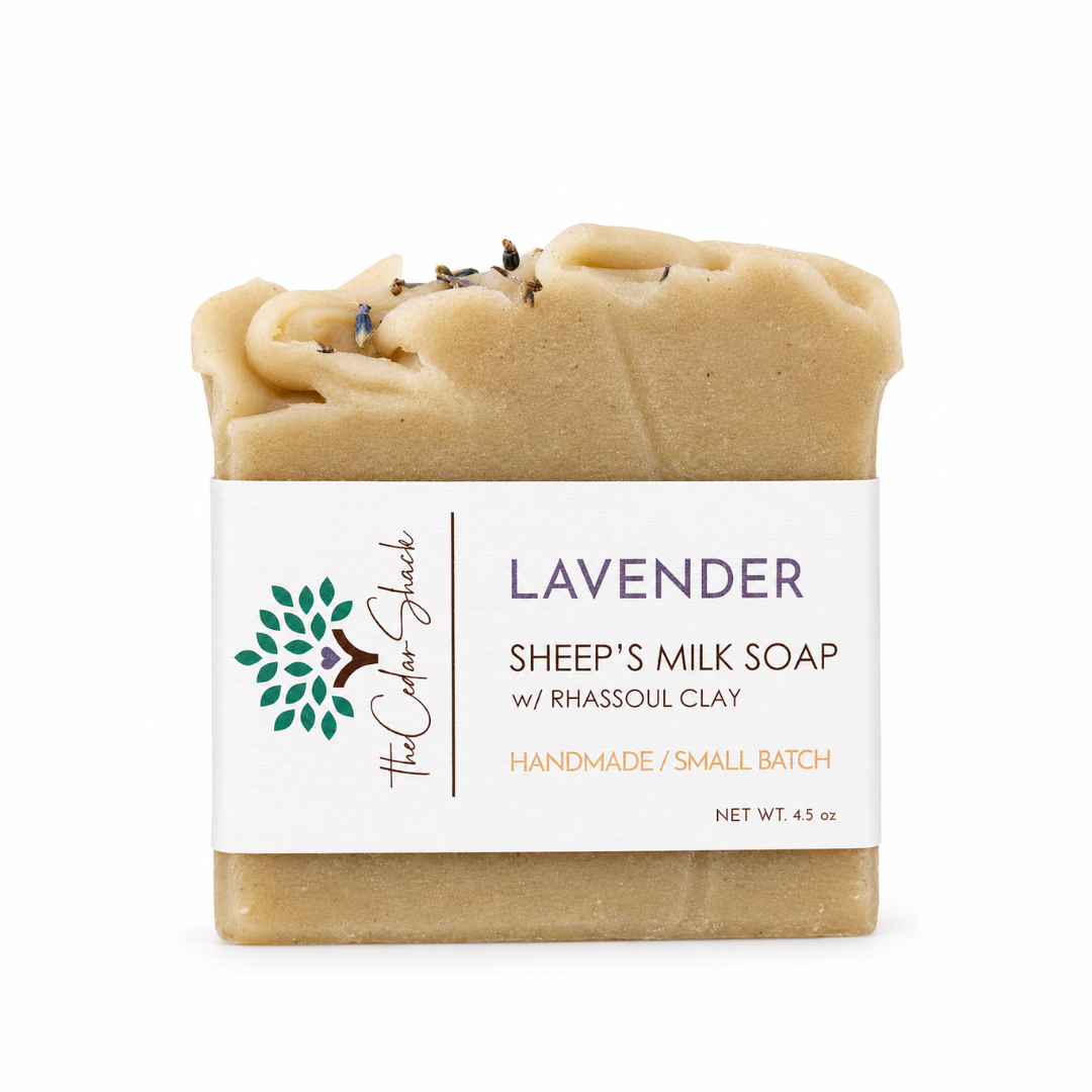 Lavender Sheep Milk Soap w/ Rhassoul Clay