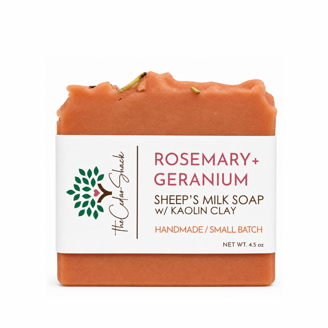 Rosemary + Geranium Sheep’s Milk Soap