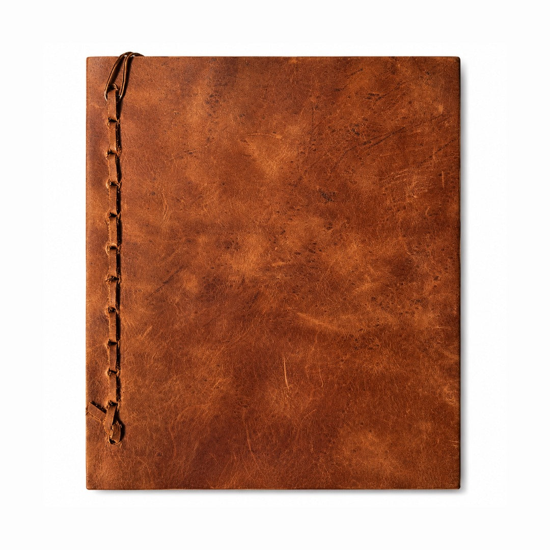 Rustic Compact Leather Journal Chocolate Lined
