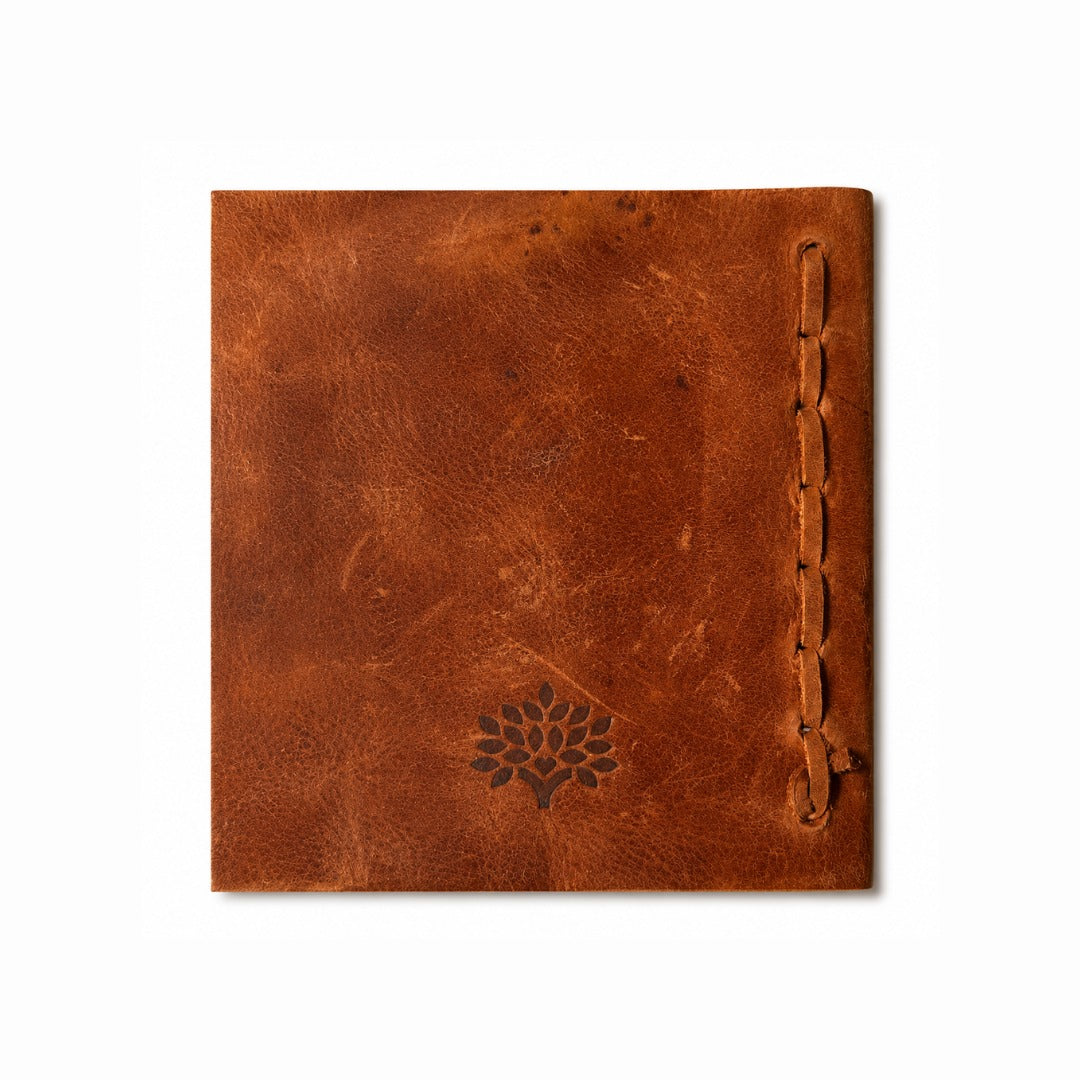 Rustic Compact Leather Journal Chocolate Lined