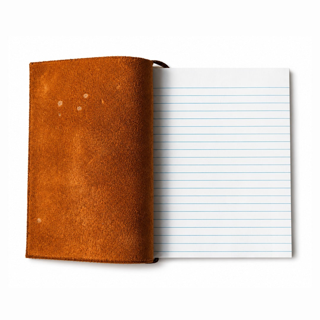 Rustic Compact Leather Journal Chocolate Lined