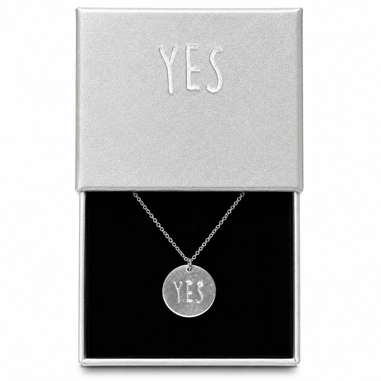 “YES” Necklace Silver